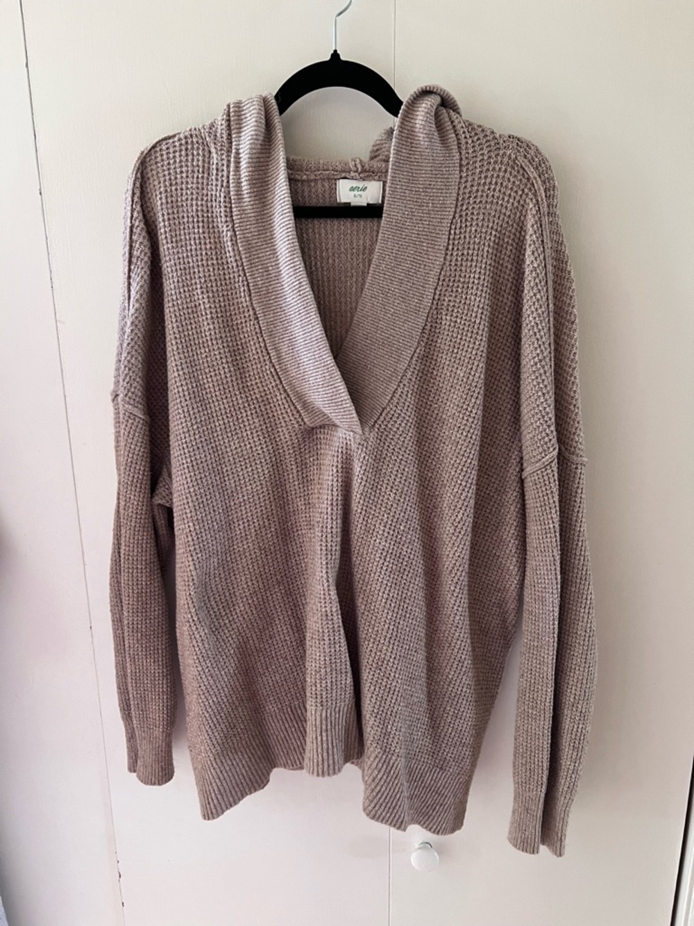 Aerie CozyUp Waffle Sweater Hoodie